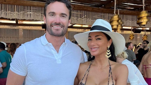 Nicole Scherzinger dotes over baby girl in adorable family photo with Thom Evans