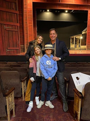 michael weatherly with wife and children the music man