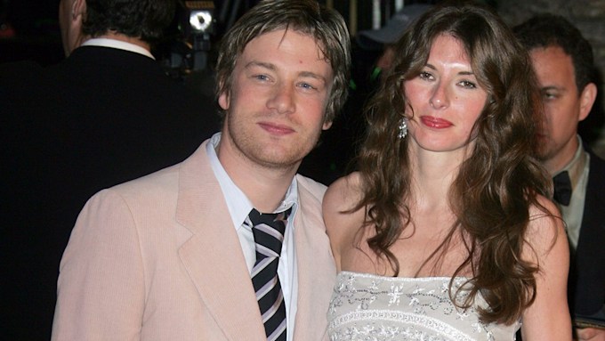 Jamie and Jools Oliver at party