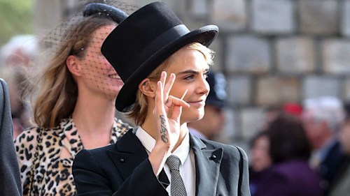 Supermodels Cara Delevingne and Kate Moss strut their stuff at the royal wedding 