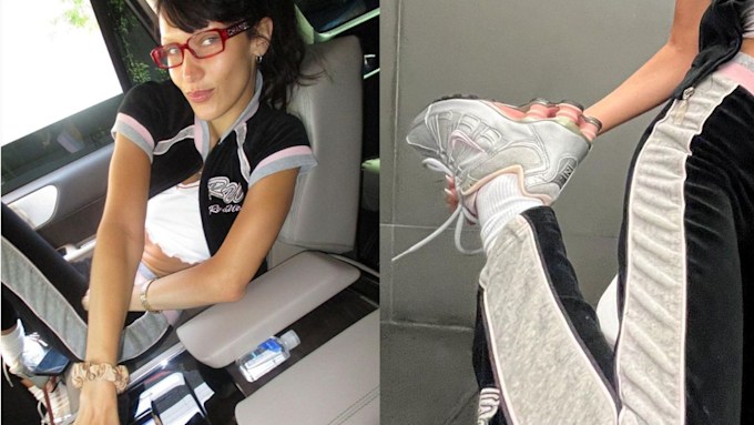 bella hadid nike trainers