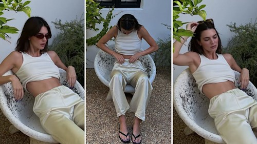 Kendall Jenner makes a case for satin trousers this summer