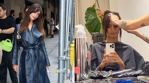 Emily Ratajkowski debuts new hair transformation at New York Fashion Week