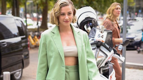 Lili Reinhart stuns in mint green suit to attend Max Mara show during Milan Fashion Week