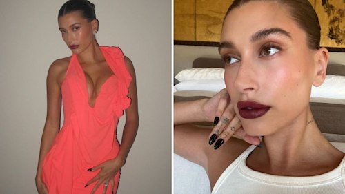 Hailey Bieber gives up Brownie glazed lips in favour of the ultimate autumn lipstick colour