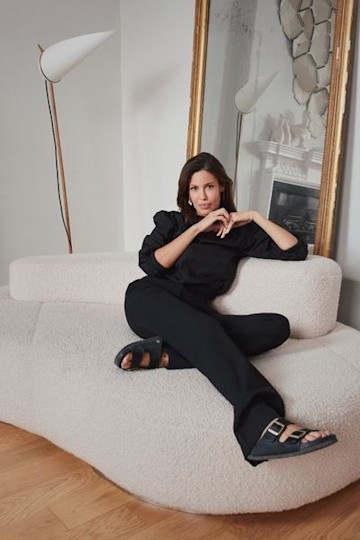 Anissa Kermiche designer at home wearing birkenstocks