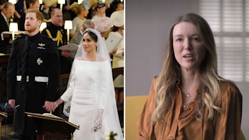 “It has to be flawless” Meghan’s wedding dress designer reveals all in Harry & Meghan documentary Part 2
