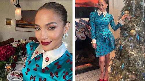 Jennifer Lopez has just won the Christmas look of the year