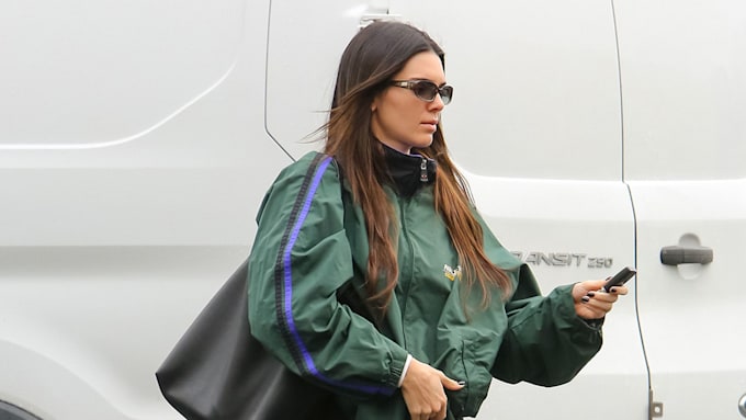 Kendall Jenner Wearing A Shell Jacket