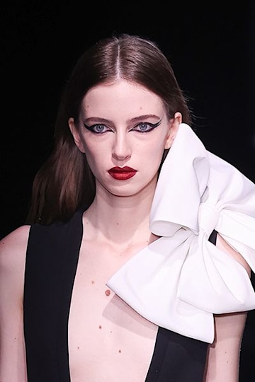 Valentino Model Sporting Graphic Liner Trend
