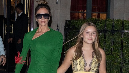 Victoria Beckham exudes off-duty cool for "girls' night out" with daughter Harper