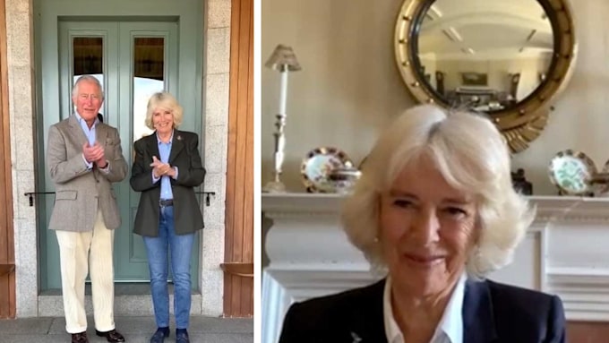 Prince Charles and Camilla's home revealed during video call: See photo ...