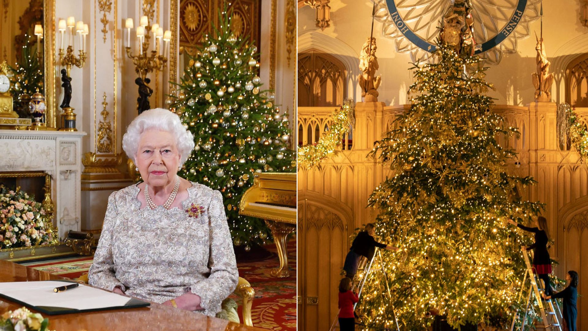 The Queen's Christmas decorations at royal homes are more epic than