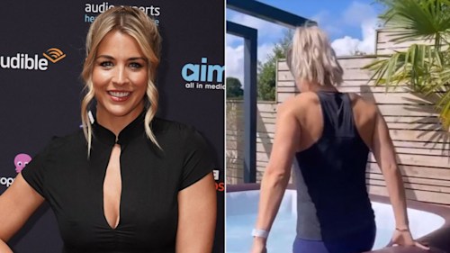 Gemma Atkinson plunges into new £1.2k hot tub at home - watch