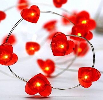 valentines day heart lights