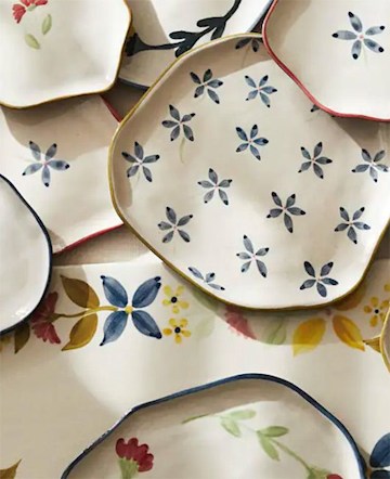 spring decor from zara floral tableware