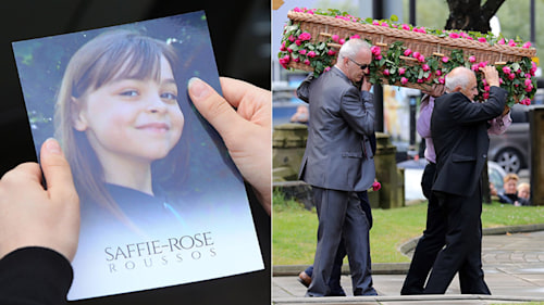 Manchester bombing: funeral of youngest victim Saffie Roussos, 8, takes place