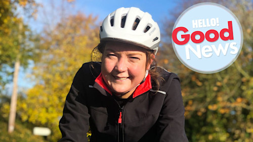 Double lung transplant patient cycles 100km in her garden for charity