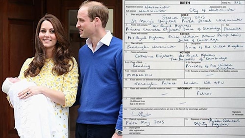 Prince William registers the birth of his new daughter Princess Charlotte