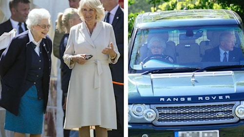 Queen Elizabeth dresses down, drives herself to annual Windsor horse show