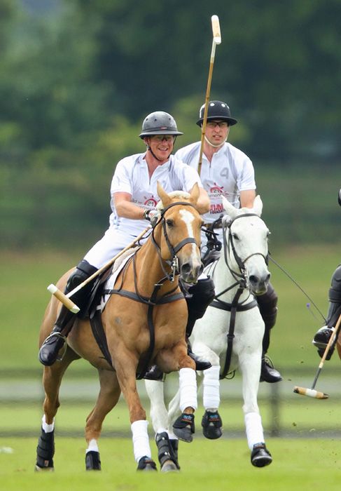 Princes William and Harry show brotherly love at polo match | HELLO!