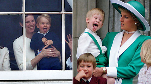 Prince George is Prince Harry's twin during Trooping the Colour debut