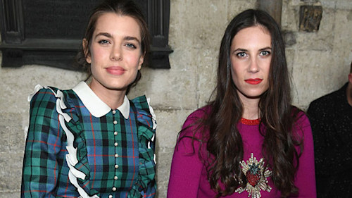 Charlotte Casiraghi and sister-in-law Tatiana Santo Domingo attend Gucci Cruise show at Westminster Abbey