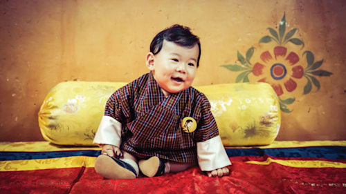 Bhutan's royal baby shows off his latest milestone in new photos