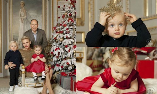 Princess Charlene and Prince Albert release Christmas card, plus new portraits of Monaco twins