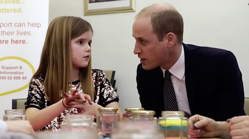 Prince William tells a grieving girl: 'I lost my mummy when I was very young too'