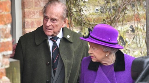 The Queen and Prince Philip join Lord Snowdon's son at church in Sandringham