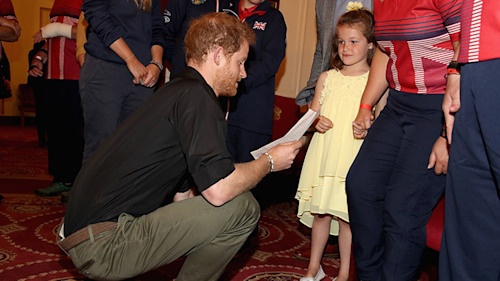 Prince Harry reads adorable letter from little girl