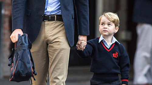 Prince George joined by his little cousin Maud at Thomas's Battersea