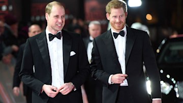 Prince William and Harry at premiere