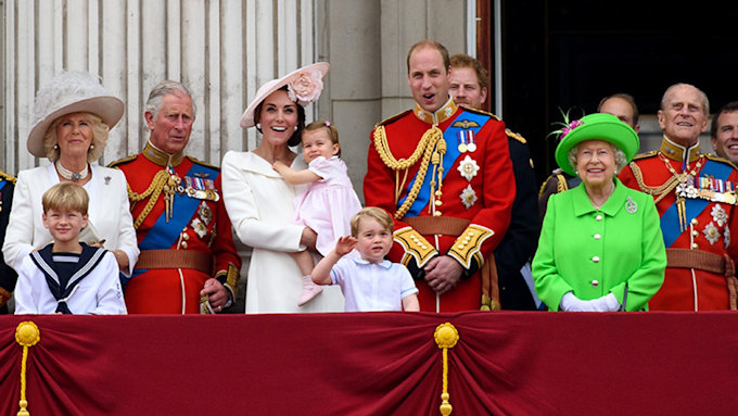 royal family at the trooping the colour