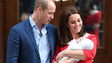 Prince William and Kate with baby Louis