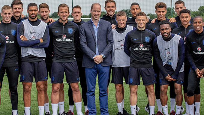 Prince William with Team England