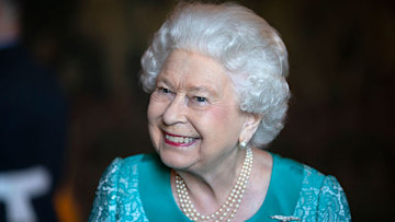 the queen smiling