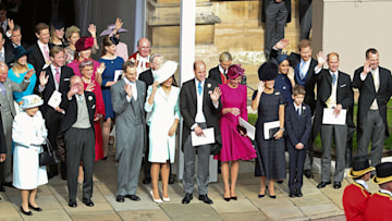 The royal family at Eugenie's wedding