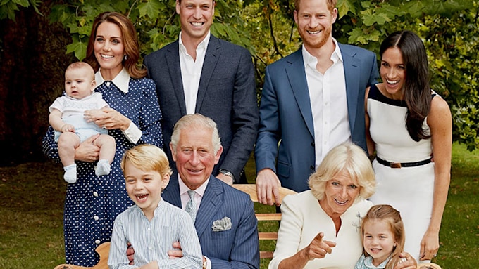 prince charles official birthday portrait with kate middleton and prince louis