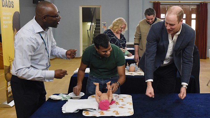 prince william changing nappies