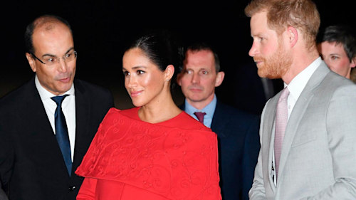 Why didn't Meghan Markle walk the red carpet with Prince Harry in Morocco?