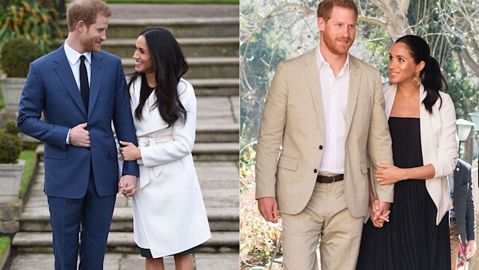 prince harry meghan holding hands arms