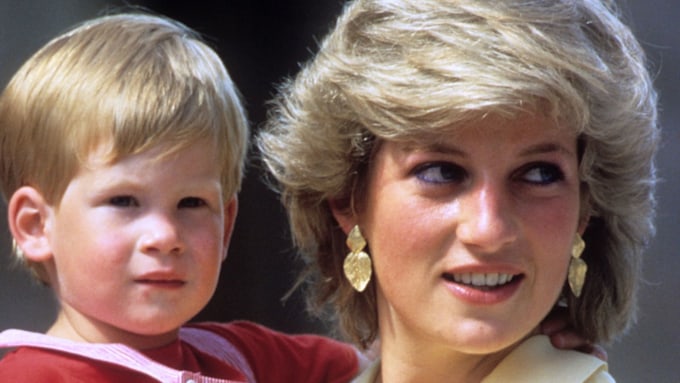 Princes Diana and Prince Harry