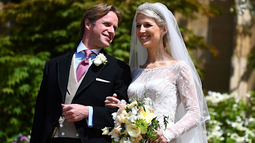 VIDEO: Royal newlyweds Lady Gabriella Windsor and Thomas Kingston share kiss outside Windsor Castle
