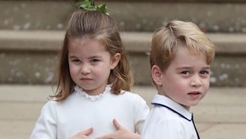 prince george and princess charlotte at royal wedding