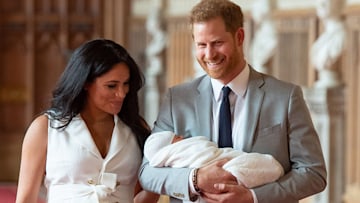 prince harry and meghan markle with baby archie