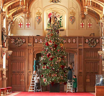 The Queen has put up her first Christmas trees - take a look | HELLO!