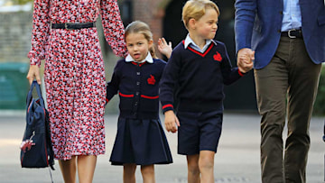 prince george and princess charlotte at school