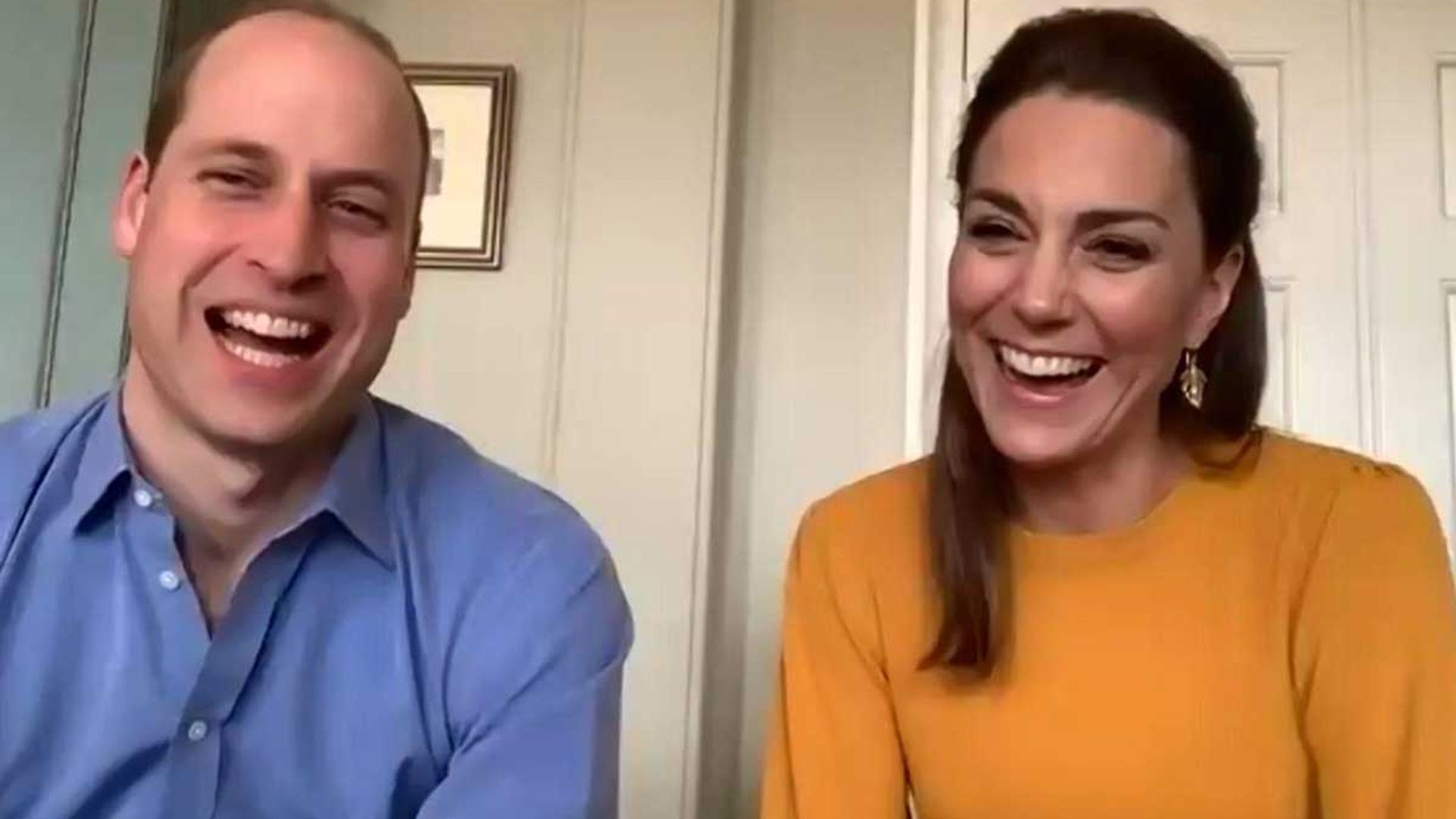 Kate Middleton and Prince William surprise pupils on video call during(00)